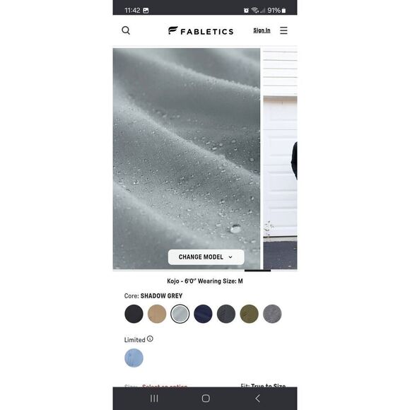 New Small Short Fabletics Shadow Grey The Only Pants NWT Casual Athletic - Picture 7 of 11